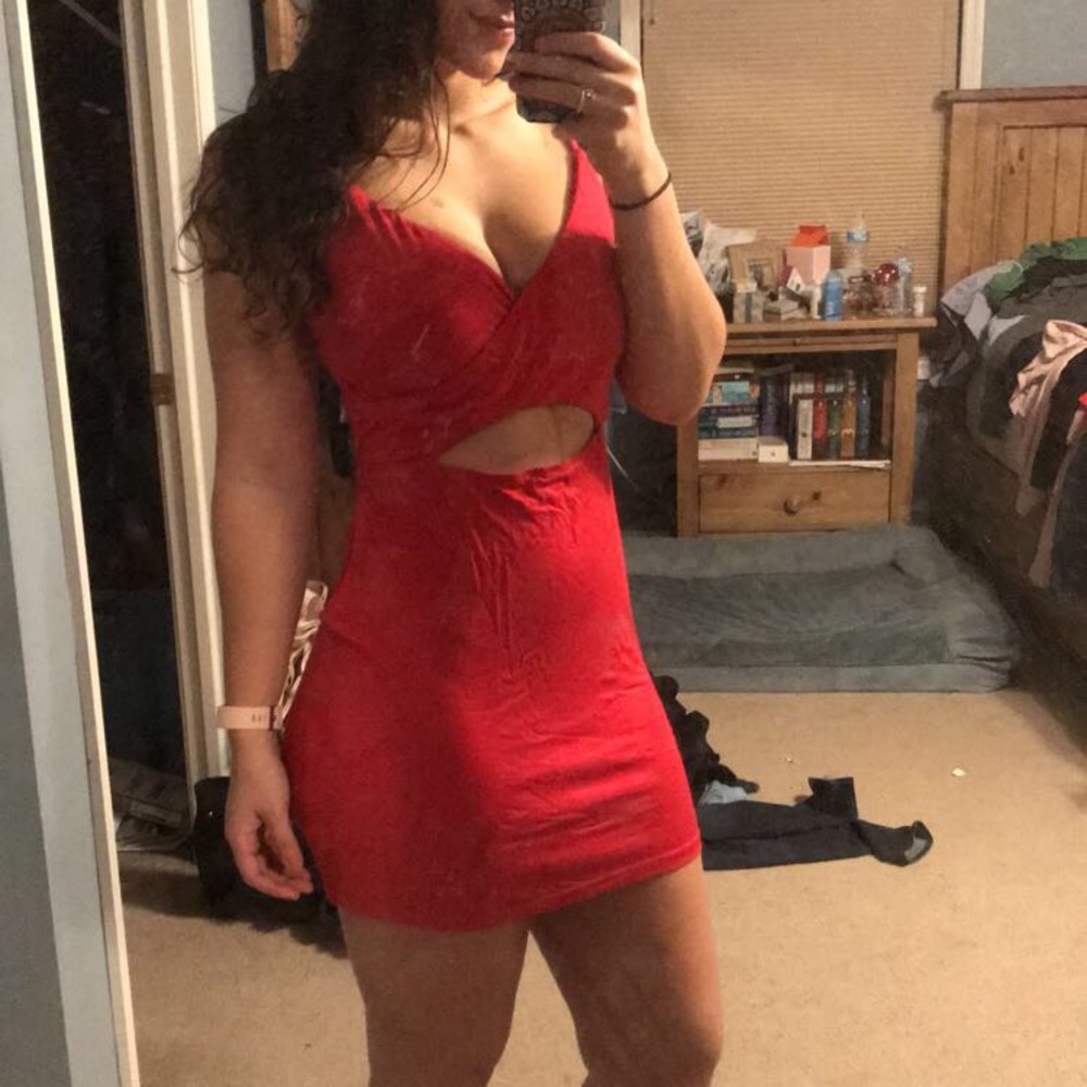 Urban Outfitters Red Dress w cutout